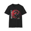 Japanese Dragon Graphic T-Shirt | Red Circle Serpent