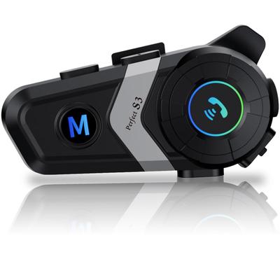 Zweite Motorrad-Gegensprechanlage mit Bluetooth-Helm HIFI-Sound IPX7 Autoanruf Sprachsteuerung 1500mAh Japanische Bedienungsanleitung enthalten [2025 &
