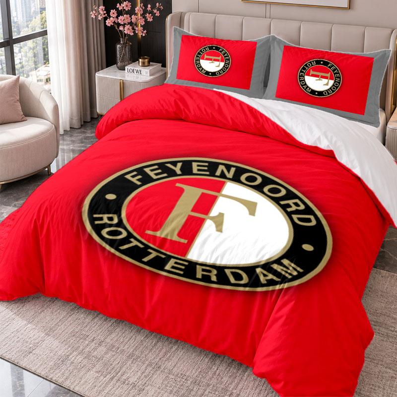 Feyenoord 3Pcs Bedding Set Duvet Cover With Two Pillowcases For Bedroom Home Decoration