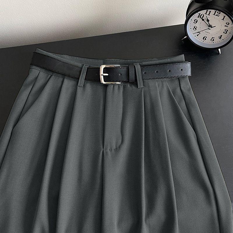 

Женские брюки-костюм petite с высокой талией, драпировкой, длиной до пола, весна/лето 2026 - Свободный, повседневный, с широкими штанинами L for 106-119 lbs