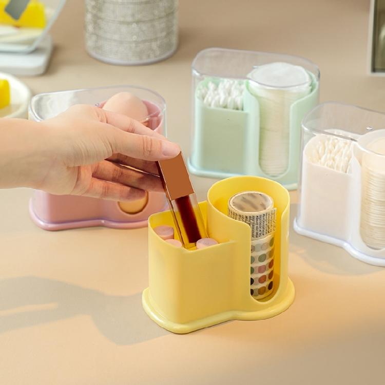 Hygienic Cosmetic Cotton Storage Container Clear Vertical Organizers For Bathroom And Vanities Organization