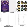 12 Stück Eid Mubarak Karte Islamische Ramadan Papier Grußkarten mit Umschlägen Aufkleber für Ramadan Mubarak Dekorationen Eid Al-Fitr