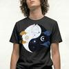 Yin Yang Wolf T-Shirt Spiritual Balance Nature Wildlife Moon Art Graphic Gift
