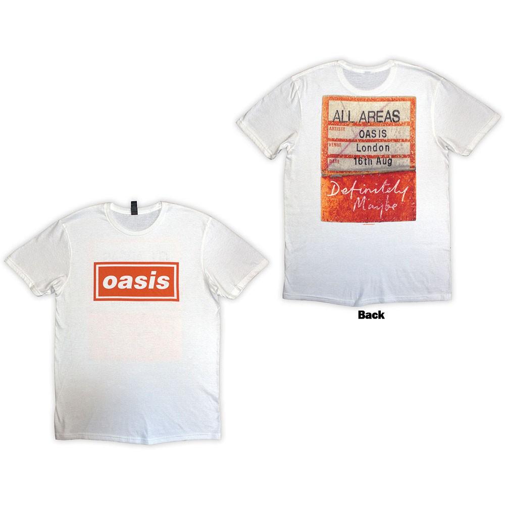 

Oasis Definitely Maybe AAA Pass T-Shirt White New XXXL