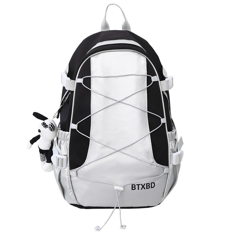 School bag large capacity male tide cool couple casual Korean version ins junior high school computer back