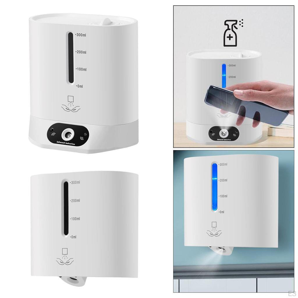 Automatic Sprayer Liquid Hands Sanitizer Dispenser for Kitchen Bathroom Office 300ml