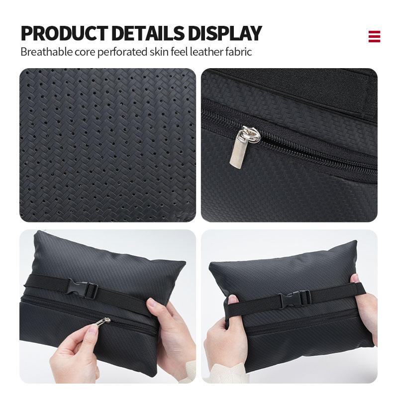For Mitsubishi 1/2PCS Car Styling Leather Headrest Neck Support Neck Pillow Seat Accessories Lancer ASX Pajero Mirage Attrage WJ4