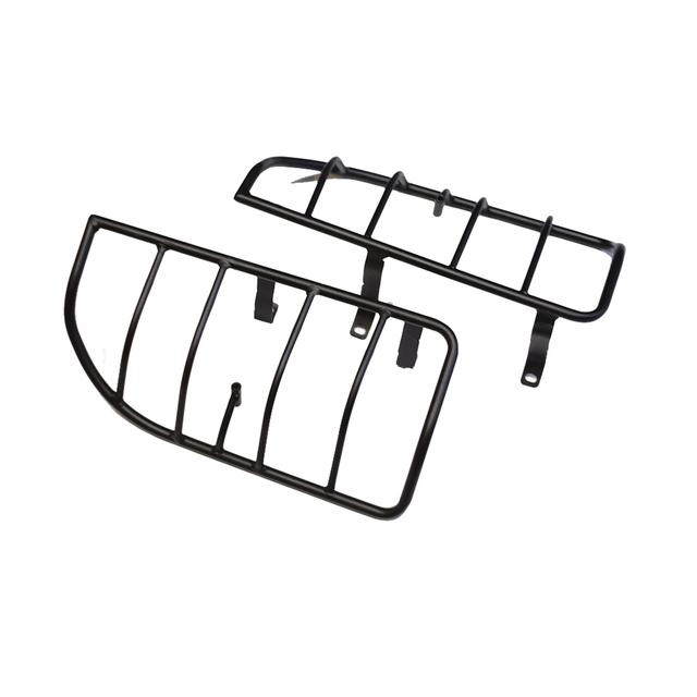 Metal taillight covers for 1996-2002 Toyota Land Cruiser Prado 95 series: Taillight cover protection modification parts чёрный