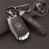 Zinc Alloy+ Leather Car Key Case Cover Shell Accessories For Honda 2022 2023 2024 Accord Civic HR-V CR-V Pilot Sport SI EX EX-L XA6