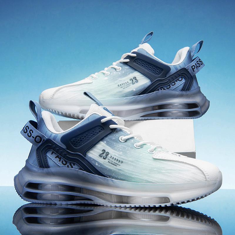 Summer men's shoes new sports shoes fly-woven breathable casual shock-absorbing air cushion running shoes versatile dad shoes