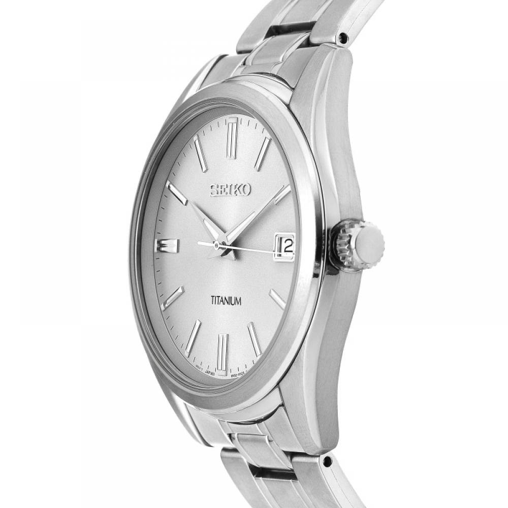 Seiko Sur369p1 Классические аналоговые мужские часы из титана