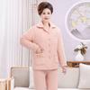 Women's Autumn Winter Thickened Coral Fleece Pajama Set