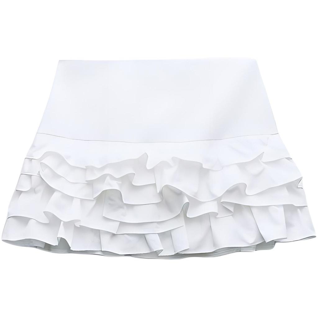 Zara Solid Color Versatile Mid-Rise Casual Skirt Women skirts White 3152421-250