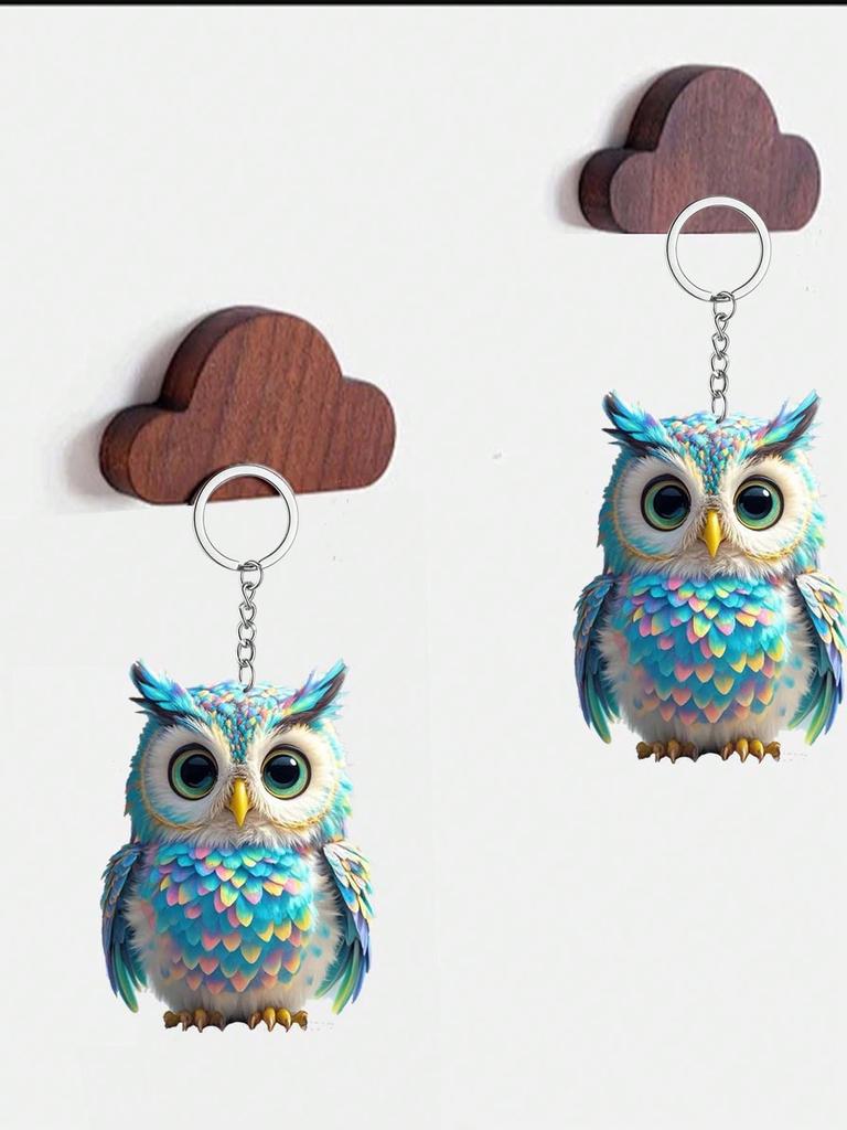 Owl Keychain, Cute and Innovative Keychain, DIY Gift, Backpack Pendant Accessory, Unique and Unpopular Colored Owl Keychain,