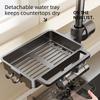 Kitchen ABS Sink Drain Rack Sponge Storage Faucet Holder Soap Drainer Shelf Basket Organizer Bathroom Accessories