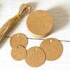 Vintage Kraft Paper Tags - Blank Round Hang Tags, DIY Graffiti Bookmarks, Message Cards (100 Pieces)