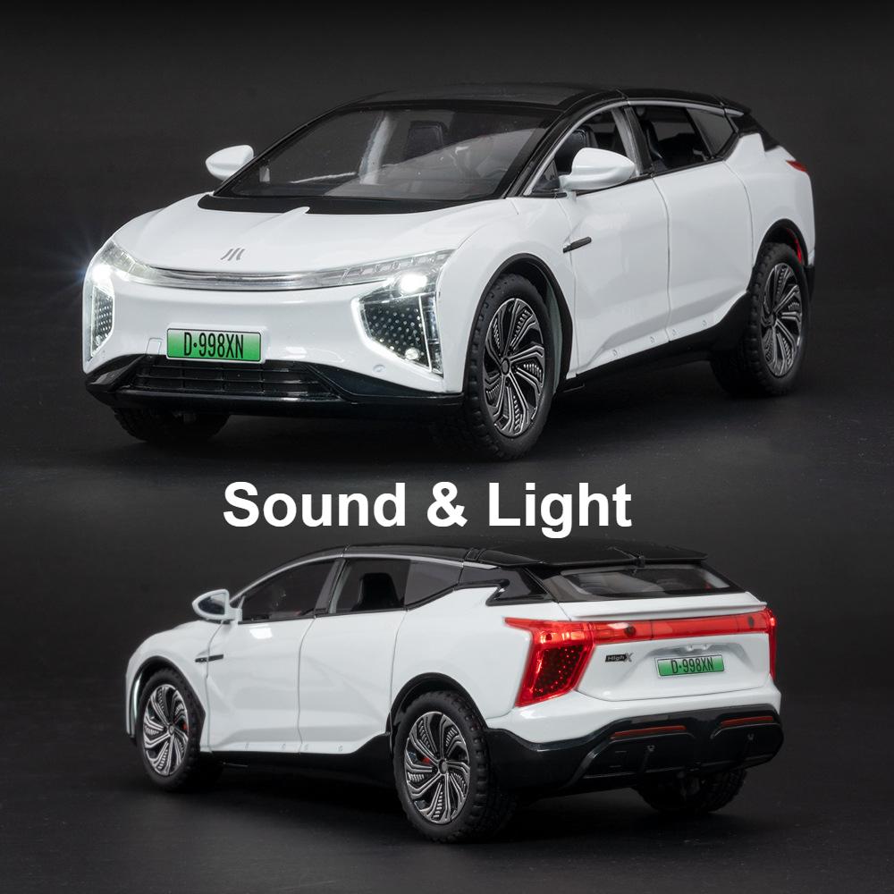1:24 HiPhi X SUV Alloy New Energy Car Model Diecasts Metal Electric Vehicles Car Model Simulation Sound and Light Kids Toys Gift