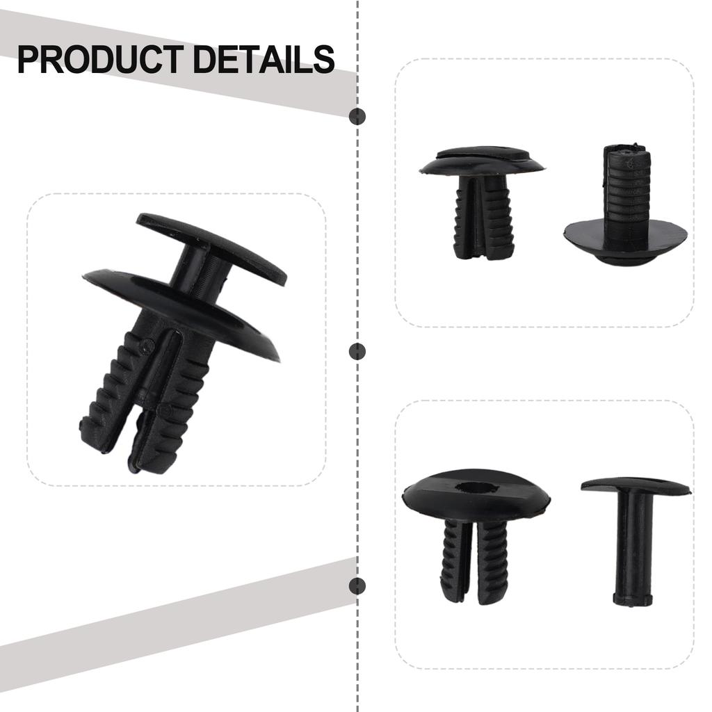 20mm Collar Clips Black Door Trim Clips For Mercedes