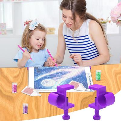 Organizer Tools Diamond Painting Canvas Table Clamp DIY Crafts Keep Canvases In Check Diamond Painting Scroll Holder L-Shape