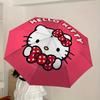 1pc Hello Kitty Red Bow Umbrella with Plastic Handle,Suitable for All Seasons Home Travel Outdoor UmbrellaSanlio572