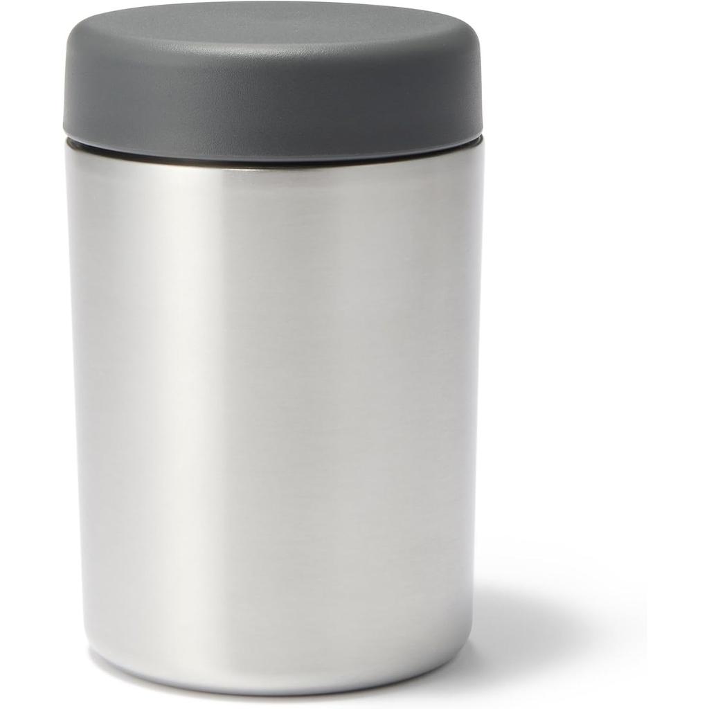 MUJI Insulated Soup 84334580 Wide-Mouth, Easy-to-Wash Jar, 430mL, Silver,