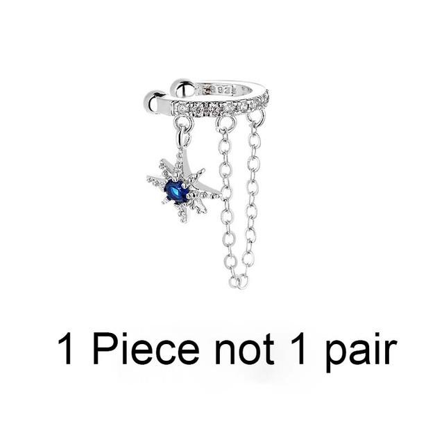 Korean Fashion Jewelry No-piecing Clip Earrings for Women Trend Crystal Women's Earring Boucle Oreille Femme Wedding Gift