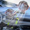 USB Car Fan with Double Head 3 Speed Strong Wind Car Cooling Fan Car Interior Air Circulation Fan 360 Degree Rotates