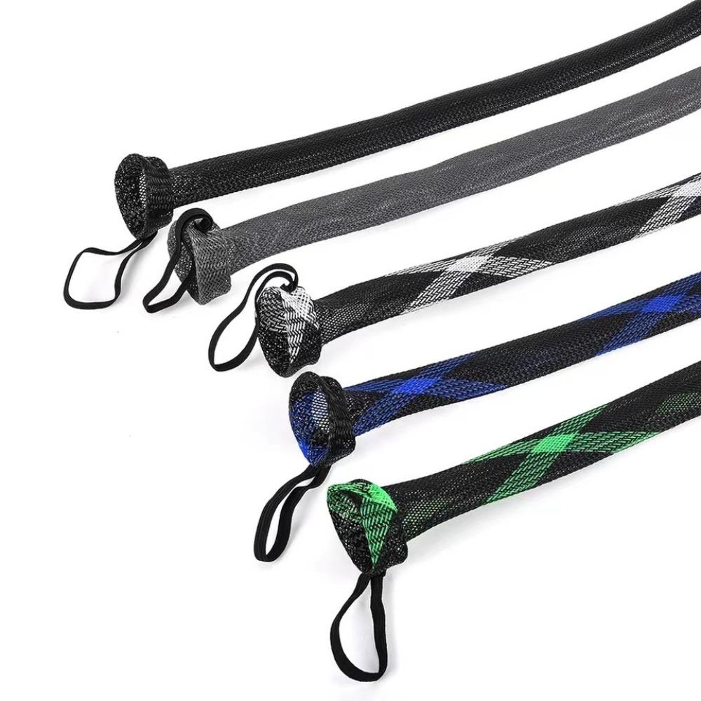 Expanable Braided Mesh Fishing Rod Cover Pole Sleeve Protector Bag Fishing Rod Sleeve 30mm 170cm Jacket Wrap