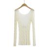 2025 Spring Women's Rhinestone Lace Long-Sleeve Slim-Fit T-Shirt