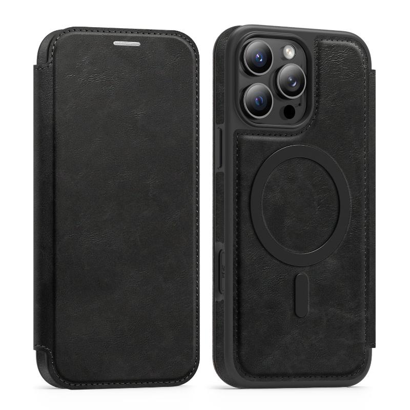 For Magsafe Magnetic 360°Full Protection Leather Holder Wallet Card Slot Phone Case For iPhone 16 Pro Max E 14 12 13 15 Pro Max