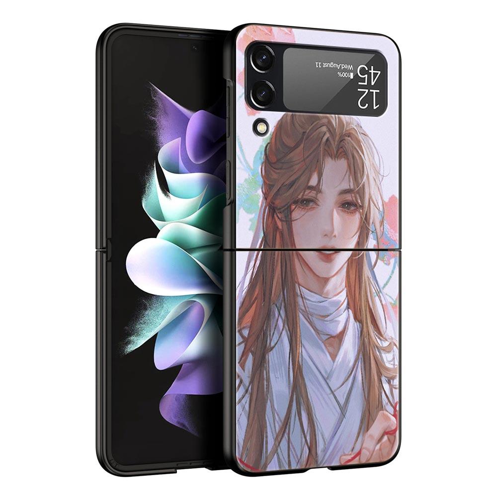 TGCF Heaven Official’s Blessing Luxury Phone Case For Samsung GalaxyZ Flip 4 5 Fold Hard PC Shell For Samsung Z Flip 3 Cover