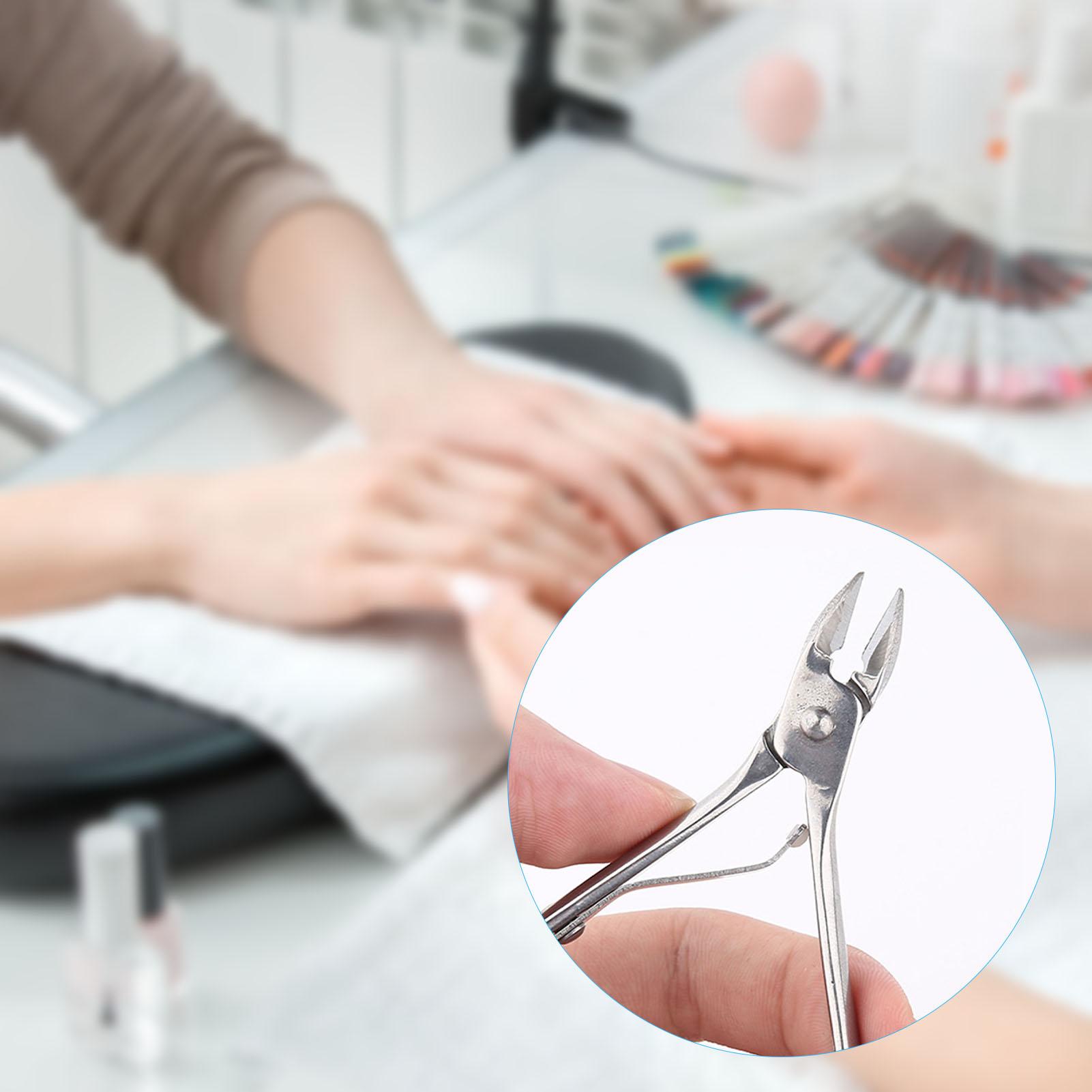 Stainless Steel Cuticle Nipper For Ingrown Nail Correction Tool A серебряный