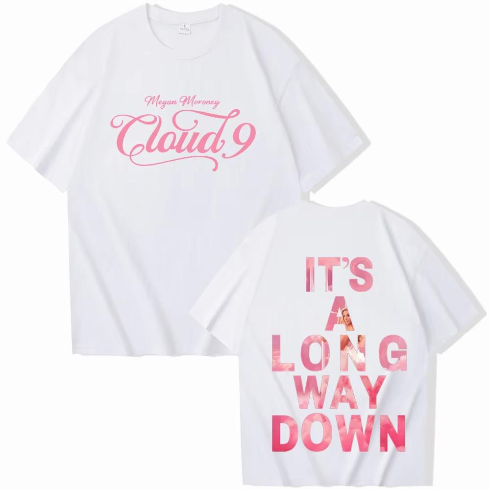 Megan Moroney Cloud 9 Tour Its A Long Way Down Tshirt Men Women Harajuku Short Sleeve Oneck Casual top Gift Springsummer new