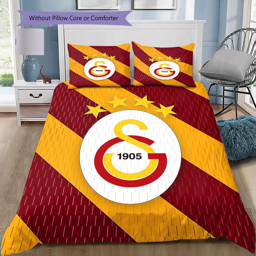 Galatasaray SK Pattern Bedding Home Decoration Birthday Gift ( 1 duvet cover + 2 pillowcase, without core),fan merchandise.