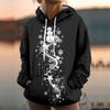Women's Fashion Sweatshirt Printed Casual Hooded Sweatshirt With Pockets