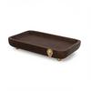 Wooden Snack Tray With Metal Stand