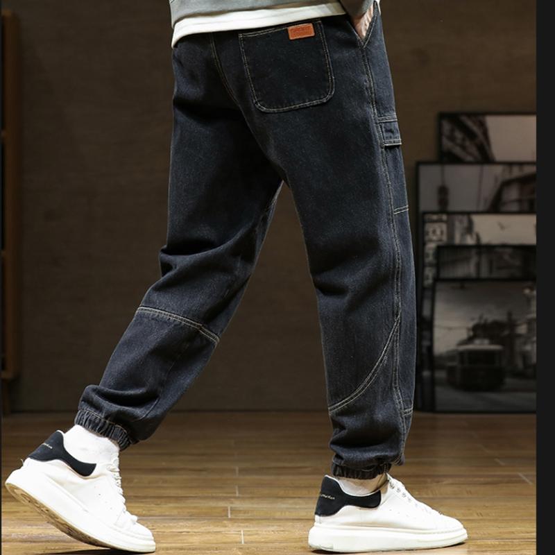 Große Größen Jeans Herren Herbst und Winter 2023 Loose Plus Fat Plus Size Trendy Tooling Herrenhose