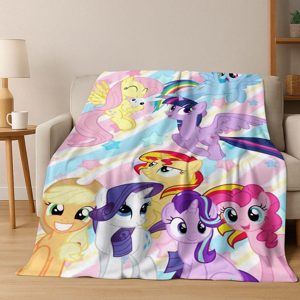 26 Style My Little Pony Unicorn Cartoon Flannel Blanket,Warm and Cozy Soft Throw Blanket for Home Bedroom Bed Sofa Cover Kids