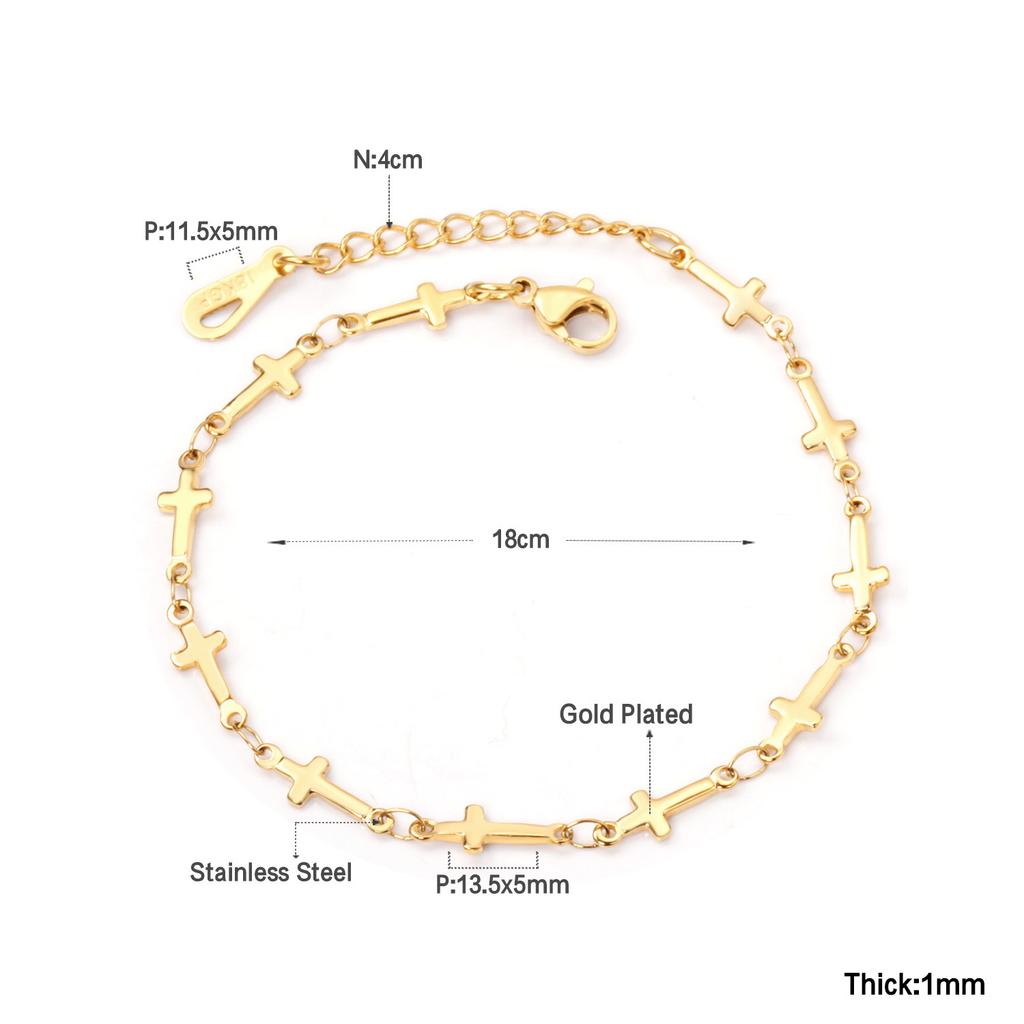 Fashion Minimalist Cross Bracelet For Women Elegant And Luxurious Jewelry Accessory