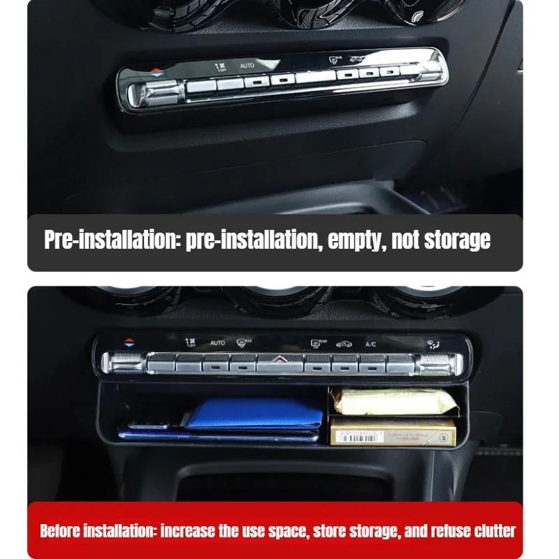 Car Central Control Storage Box for Mercedes Benz A B CLA GLB GLA GLE Class W177 W247 C118 X247 H247 W167 EQA EQB 2020-2025 Trim