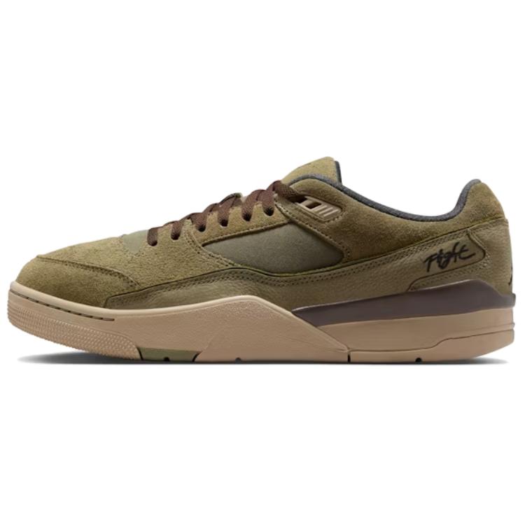 Jordan FLIGHT COURT Vintage Basketball Shoes Men's Olive Green HF3255-202
