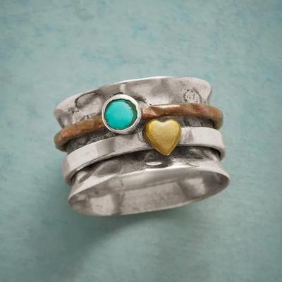 New Retro Minimalist Plated Three Color European and American Wedding Zircon Ring For Both Men and Women