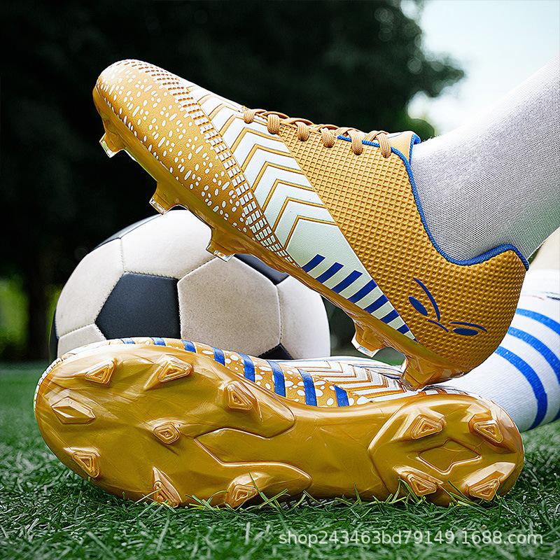Football shoes men's professional game spike football shoes AG grass sports shoes youth primary and secondary school students factory straight hair