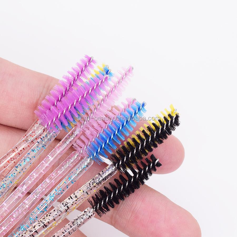 50pcs Crystal Eyelash Brushes with  Diamond Handle Mascara Wands Applicator Cosmetic Brush