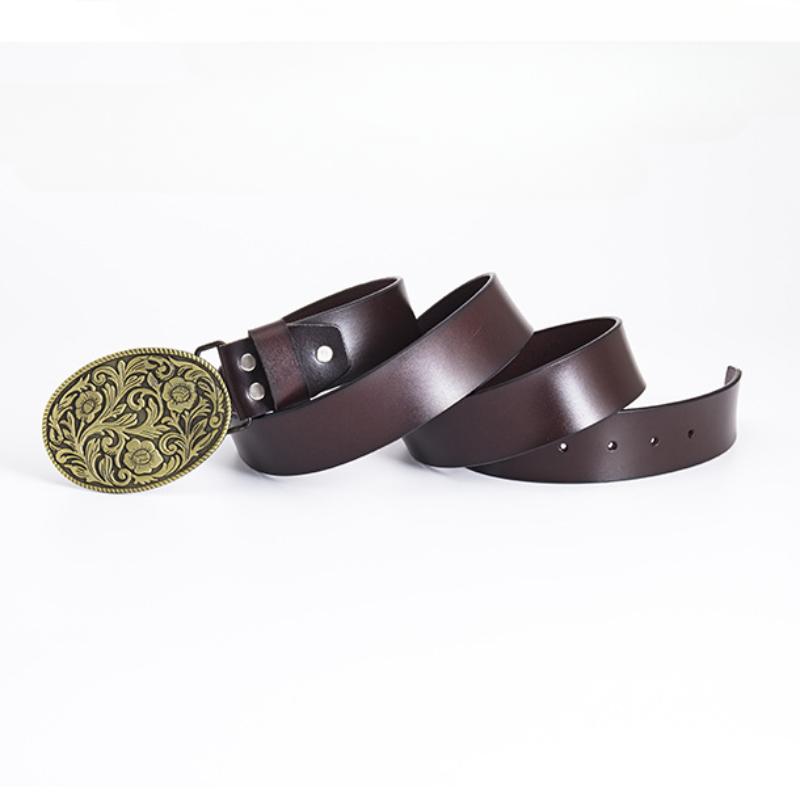 Higan Flower Ancient Official Belt Modegürtel Vollrindledergürtel