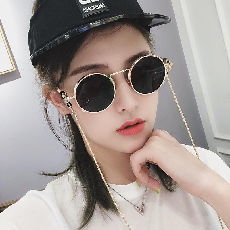 Classic New Punk Sunglasses Women Anti-Reflective Mirror Round Metal Sun Glasses Vintage Men Driving Glasses UV400