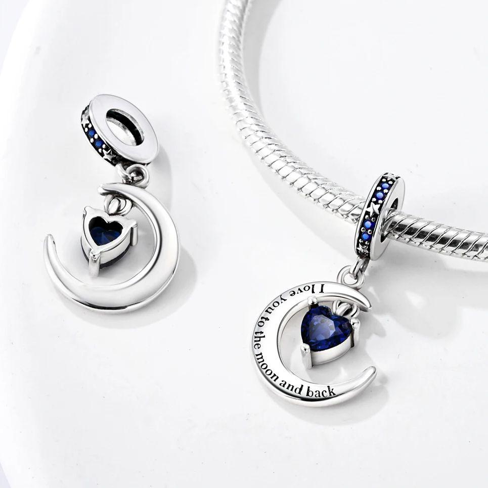 Original 925 Silver Charms Star Moon Sun Starry Sky Pendant Beads For Women Fit Bracelet DIY Fine Jewelry