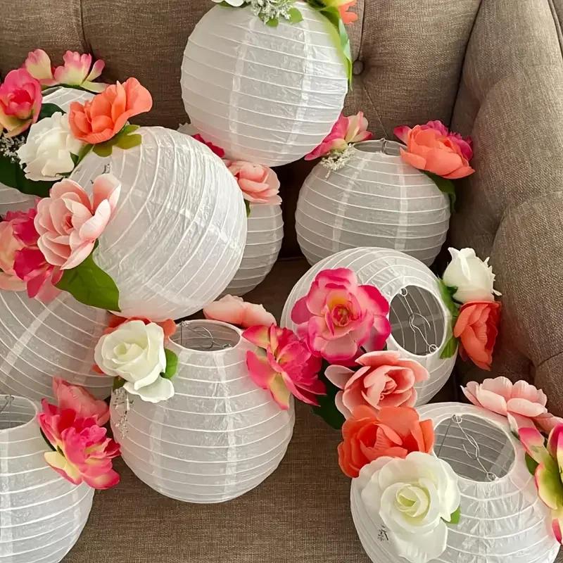 Top Quality Elegant White Chinese Lanterns round Paper Lampshade for Party Holiday Wedding Decoration Lampion Hanging Ball