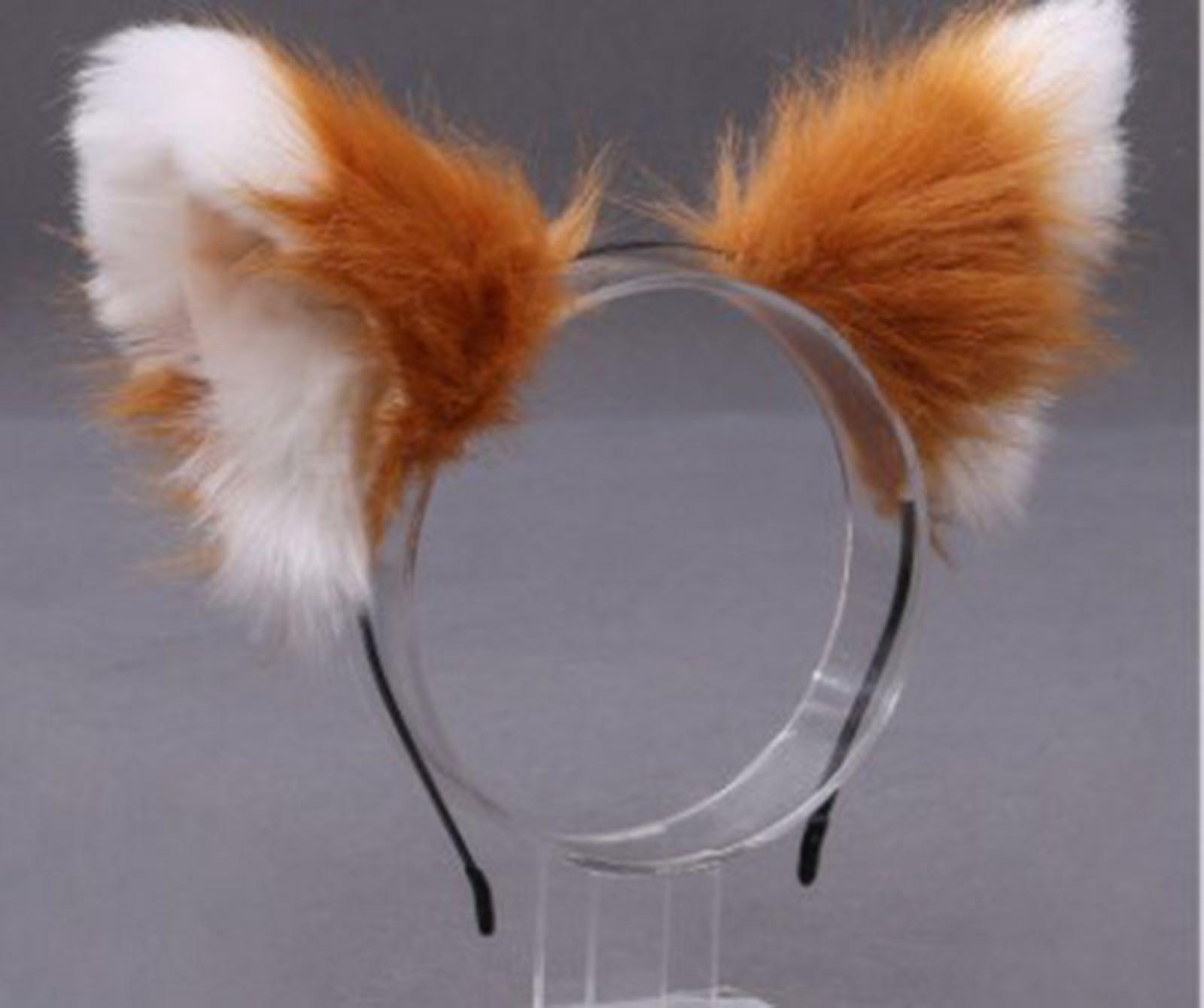 

Handmade Adorable Headwear Cosplay Animal Ears Ear Headband Ear Hair Clip One Size белый