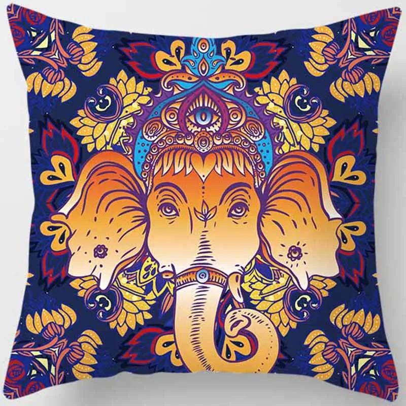 Mysterious Vintage Religious Yoga Symbol Pillowcases Home Decor Housse De Coussin Cojines Decorativos Para Sofá Poduszka